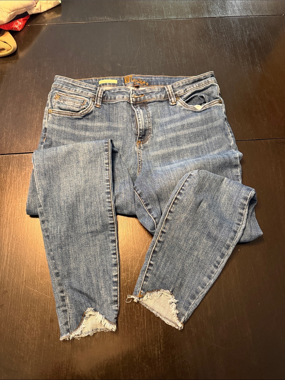 Kut from the Kloth Light Blue Distressed Ankle Jeans
